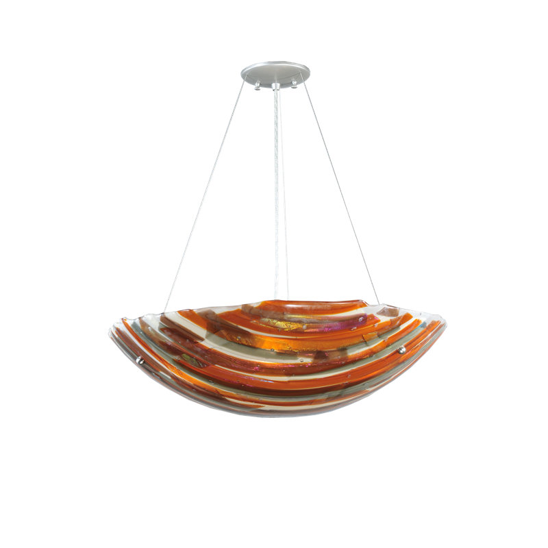 Metro Fusion 3 - Light Amber Unique/Statement Pendant