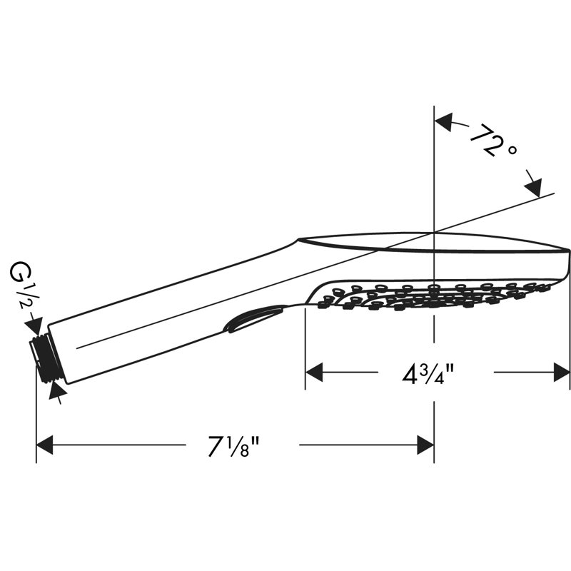 Raindance HG Select 120 Multi Function Handheld Shower Head, Chrome, 2.0 GPM