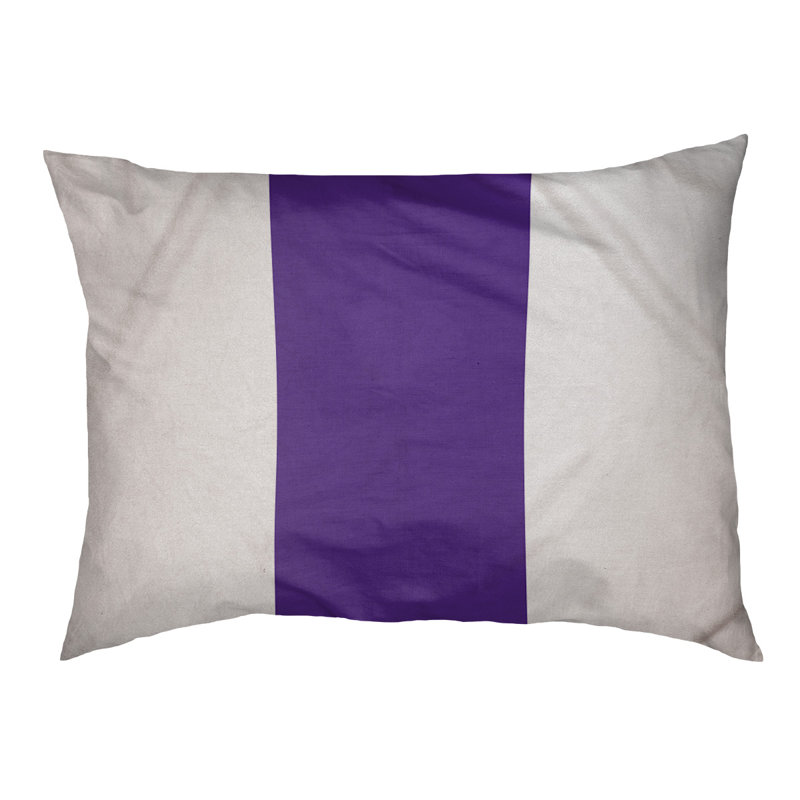Coussin d'intérieur New York, Grand (l 50 po x P 40 po x H 7 po), Blanc / mauve / blanc