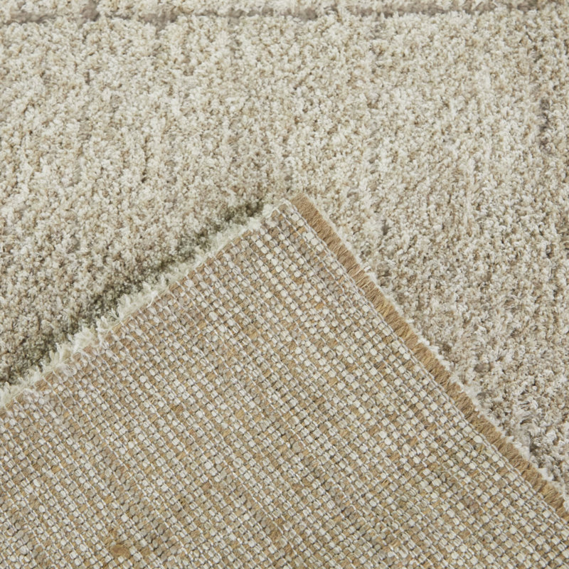 Remonica Cream Modern Abstract Area Rug, Rectangle 7'10" x 10'