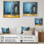 Vélo bleu «I» sur toile-668349281-668349282