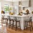 28" H Solid Wood Low Back Bar Counter Stools (Set Of 4)