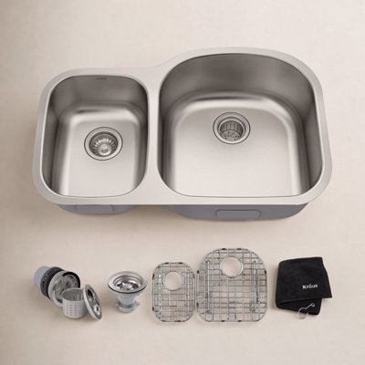 Premier 32" Undermount Double Bowl Sink