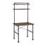 Bureau rustique avec piètement en métal pour usage domestique ou bureau spacieux en chêne.