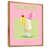 Toile avec cadre flottant or