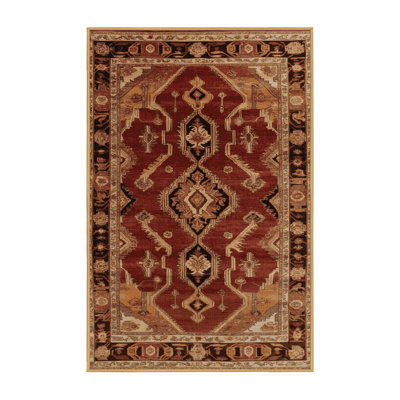 Machine Washable Persian Brown Area Rug