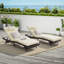 Fauteuil inclinable d'extérieur - Conception ergonomique, structure haute, chaises de piscine, chaises de jardin, coussins d'eau pliables en acier, bain de soleil, sièges de piscine