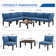 Ensemble de conversation modulaire avec coussins 7 pièces