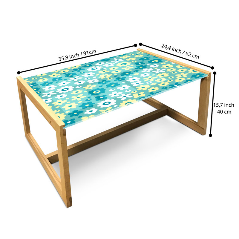 Table basse East Urban Home, H 15,75 po x L 35,83 po x l 24,4 po