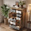 Armoire de rangement en bois avec 7 tiroirs et 2 portes