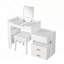 Bureau de coiffeuse 3 en 1 avec miroir rabattable-24000627