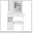 Compact Vanity Table With Sliding LED Mirror, Power Station, Hair Dryer Bracket, And Storage Drawer For Small Bedrooms-1429916786