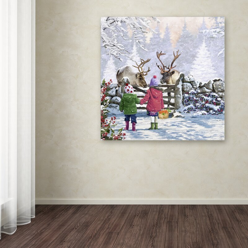 Trademark Art The Macneil Studio Reindeer Pair On Canvas by The Macneil ...