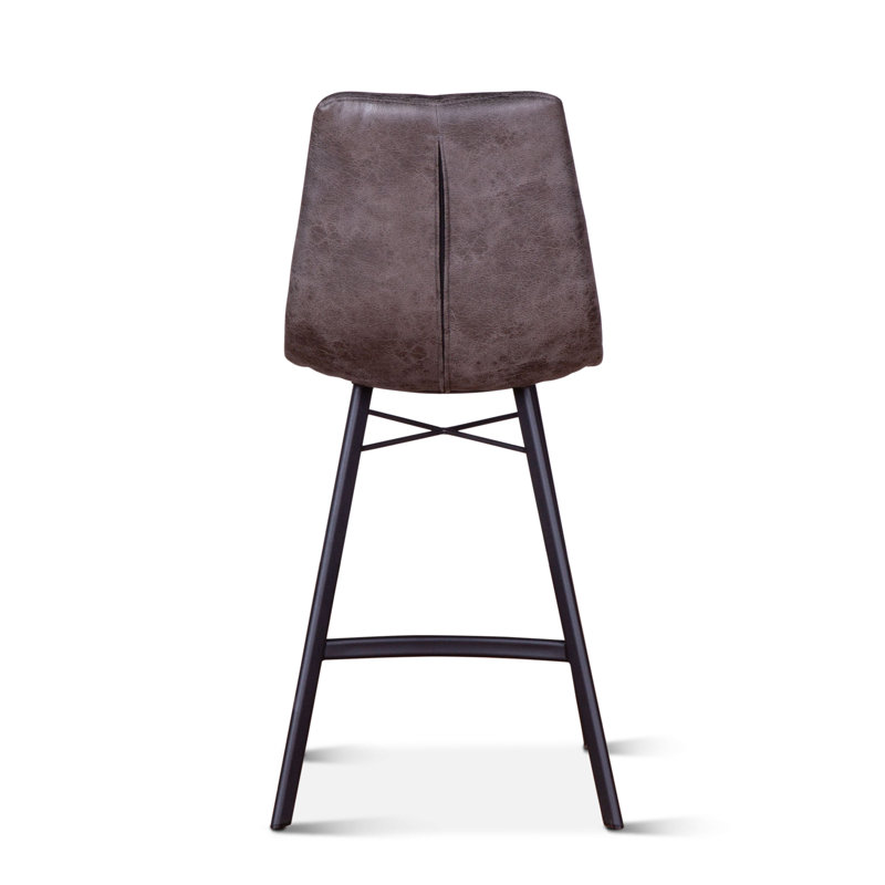 Sam Mid Century Retro Bar Stool, Trapper Brown, Counter Stool (24" Seat Height)