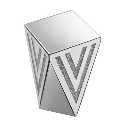 Inverted Triangular Mirror Square Table