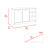 Kitchen Island, Three Open Shelves, Two Cabinets -White / Dark Brown-322090050-322090051