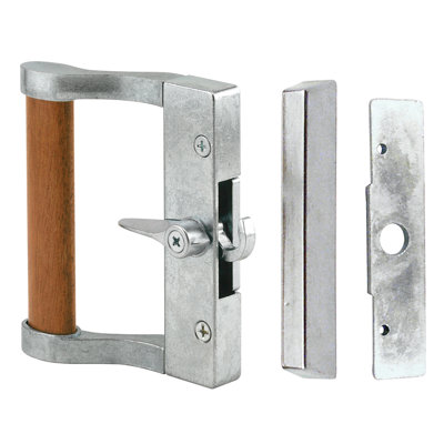 Gray Finish Sliding Door Handle Set, for Fullview Doors (Single Pack)