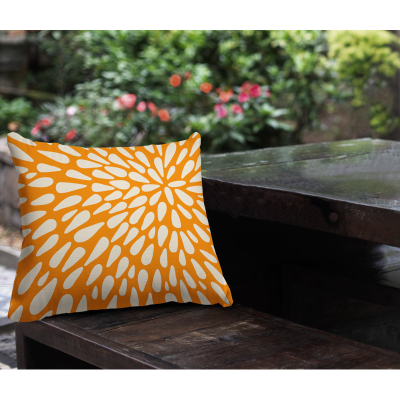 Housse et insert de coussin extérieur d'extérieur, L 15 po x H 15 po, Orange