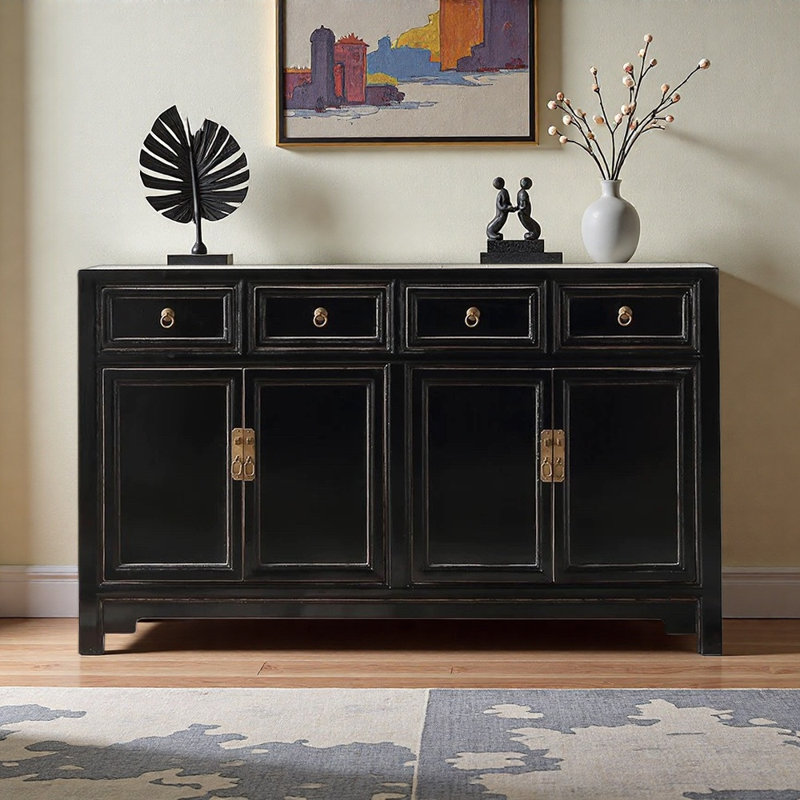 Classical Simple Sideboard, Black