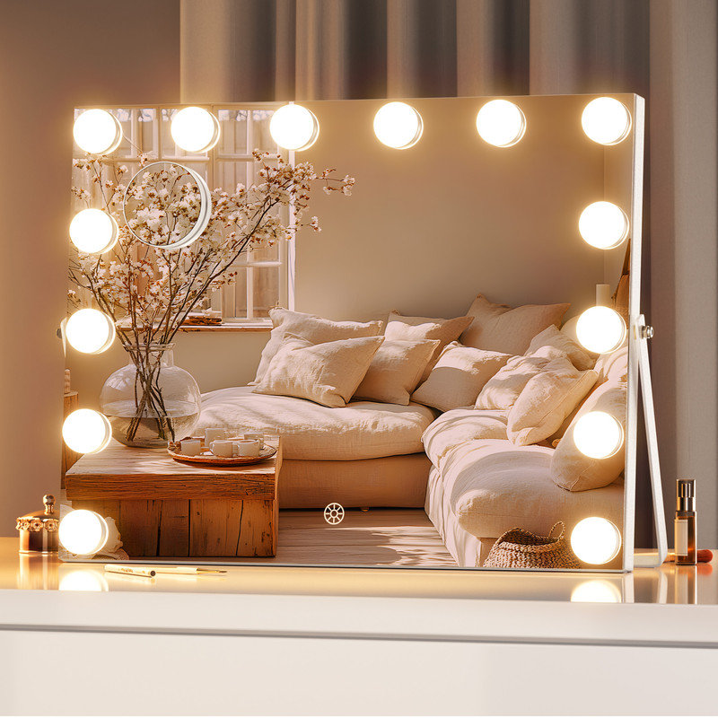 Miroir de maquillage lumineux