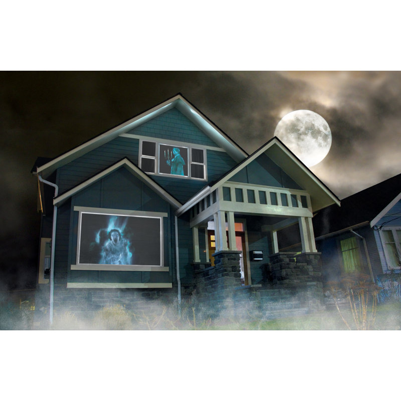 Gray Multicolor USB Halloween Projector with Holographic Screen