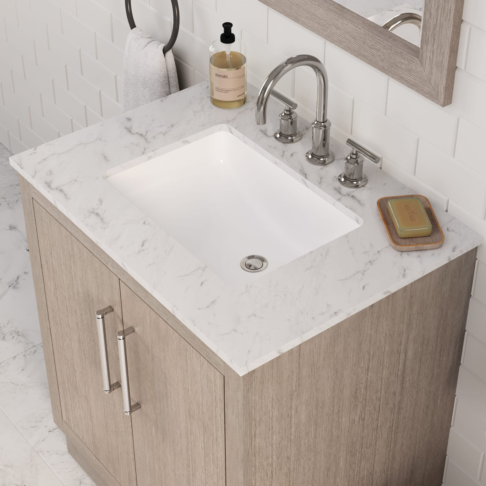 Kamila 30'' Single Bathroom Vanity, Chrome