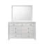 Commode 9 tiroirs Contemporary Contemporary avec finition blanche et boutons ronds pour la chambre à coucher et le salon-1266395056