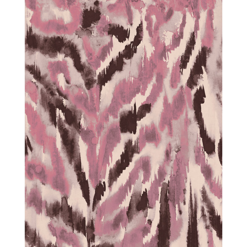 LA DOLCE VITA Animal Print Wallpaper Roll, Pink/Taupe