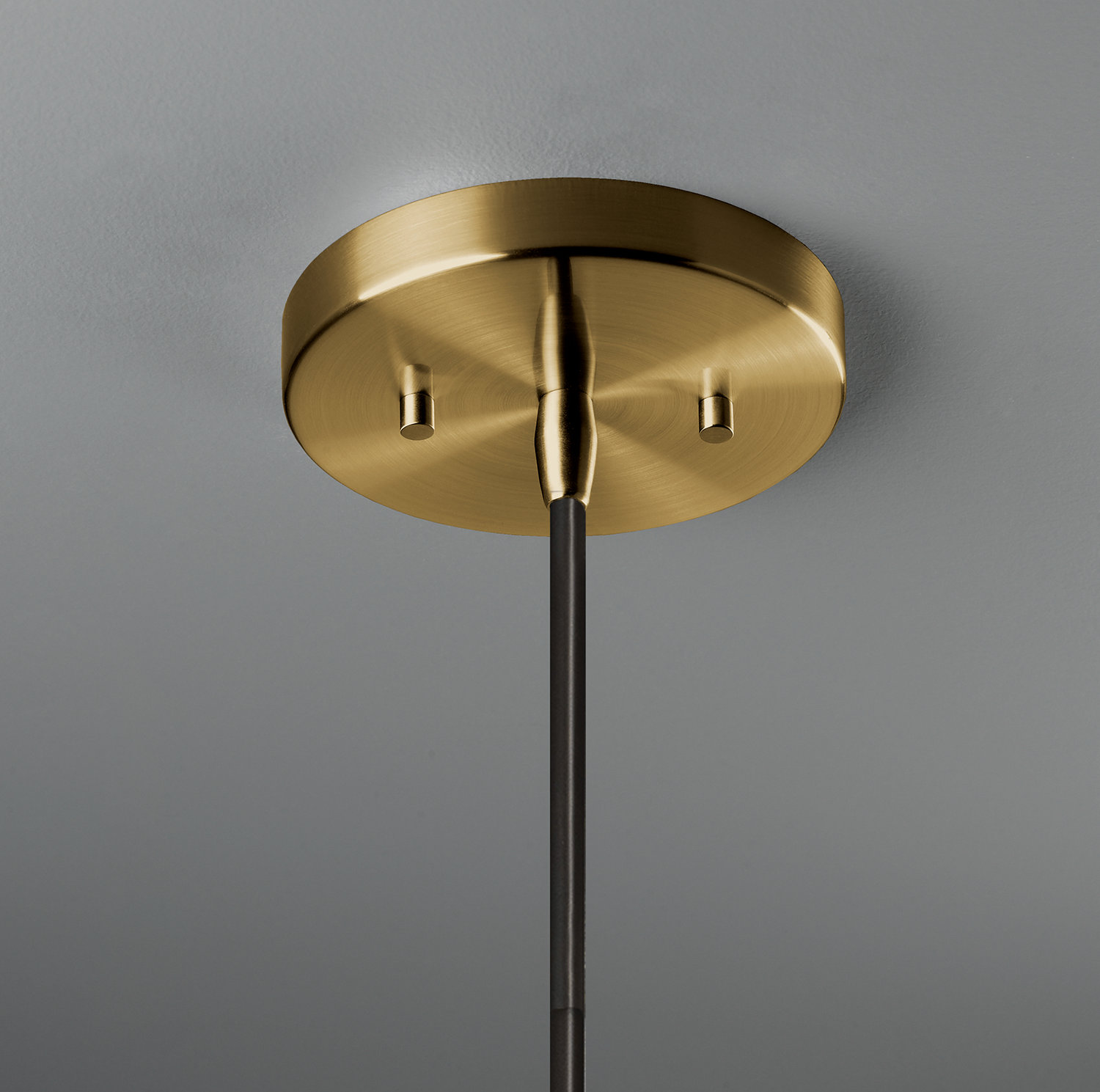 Logan Single Light Ceramic Dimmable Pendant, Antique Brass, Carbon Matte Black