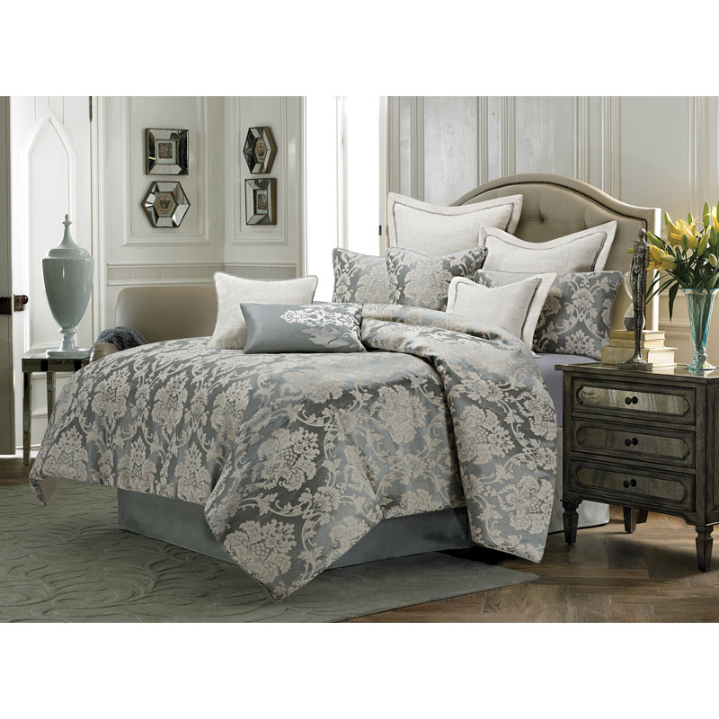 Cambria Comforter Set - Mineral, King Comforter + 5 Shams + 4 Pillows