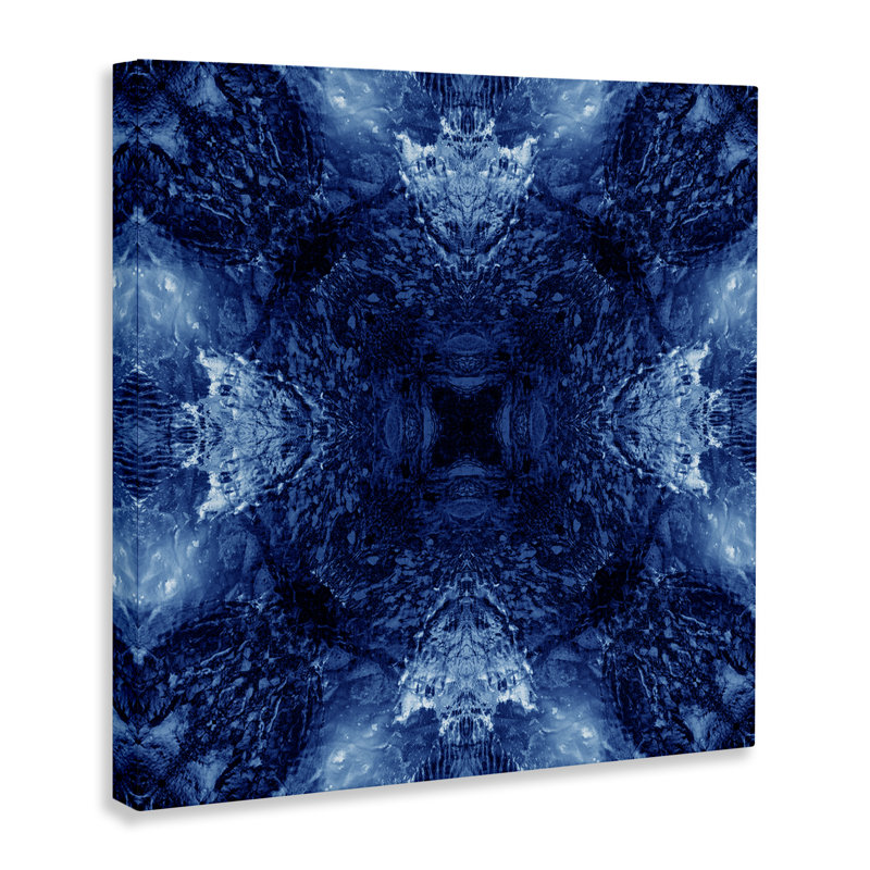 Symmetrical Tie Dye Pattern Canvas Art by El Perkin, 24" H x 24" W