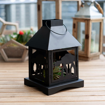 Barabbas 12'' H Iron Tabletop Lantern
