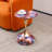 Tail End Table, Purple Metal Coffee Side Art Living Room Accent With Tray Round Enhancement Feature-1559226836