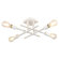 Doraelia 4-Light 18.11'' Dimmable Sputnik Modern Linear Chandelier Semi Flush Mount Ceiling Fixture