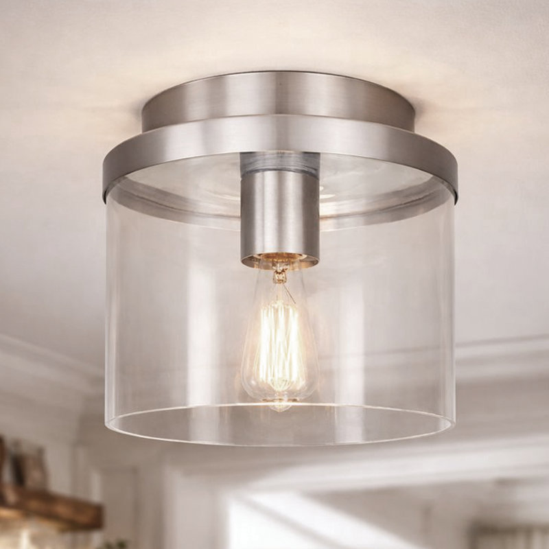 Plafonnier encastré 9 lumières Brunner avec verre transparent Brunner, Transparent, Nickel brossé, Clair