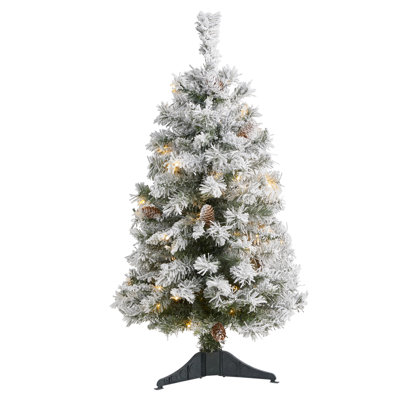 Lighted Artificial Pine Christmas Tree
