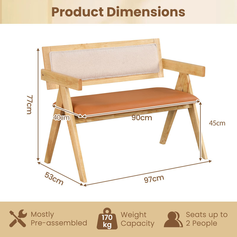 Foam Padding Upholstered Bench