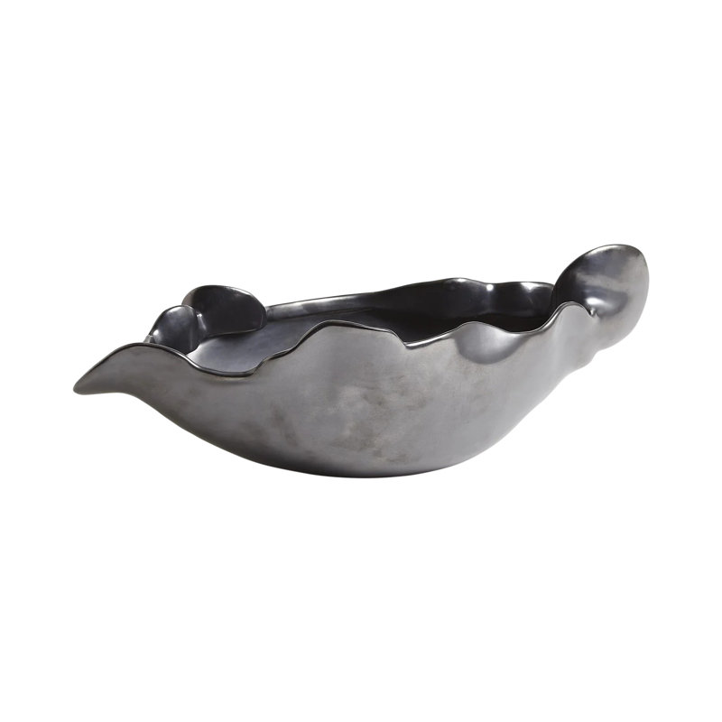 Free Form Bowl-Graphite, 6.5" H x 20.5" W x 9" D