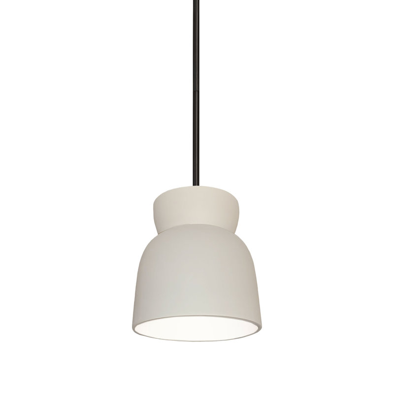 (6) Luminaire suspendu en forme de sablier, Bisque, Noir mat
