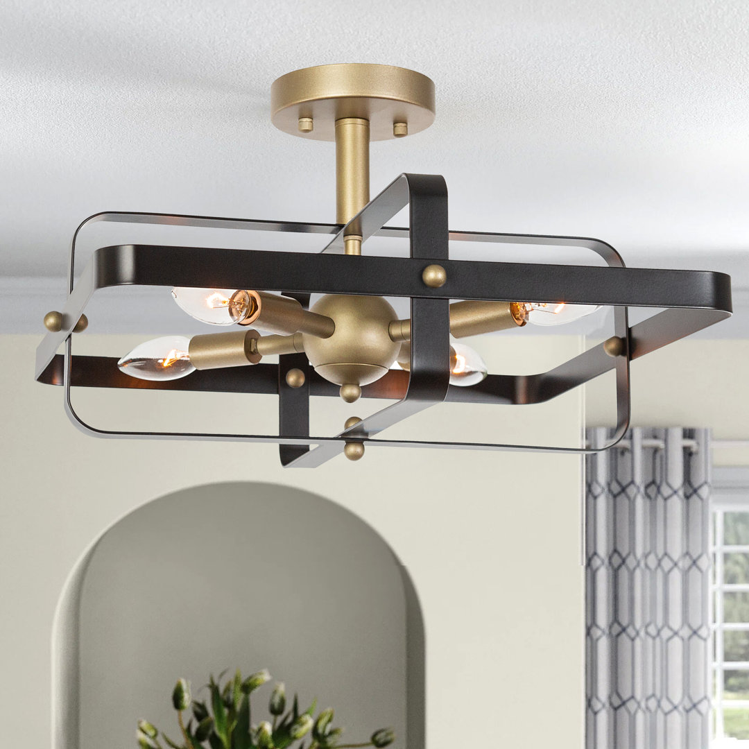 Airen 4 -Light 43.69Cm Iron Semi Flush Mount