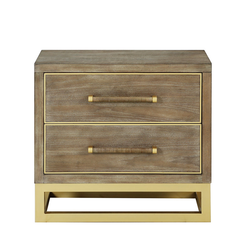 2 Drawer Nightstand Solid And Durable