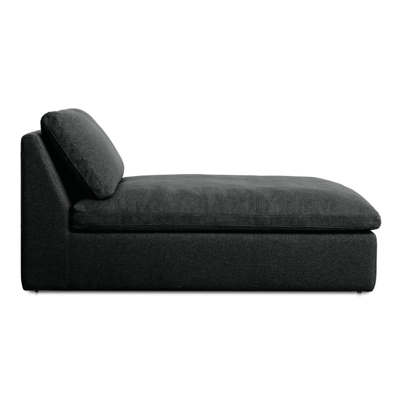 Miles Outdoor Chaise Lounge, Charcoal