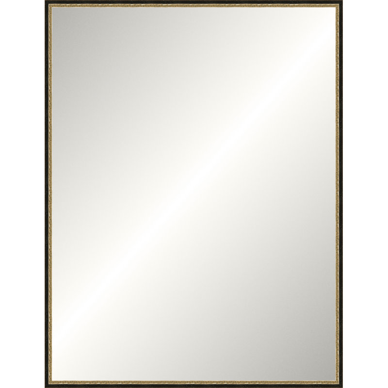 Miroir noir et argenté Old World, Medium rectangle