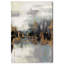 Gold Peaks Landscape, Abstract Mountains Modern Gray - peinture sur toile-73061273-73061277