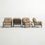 Chaise de patio avec coussins Frazee