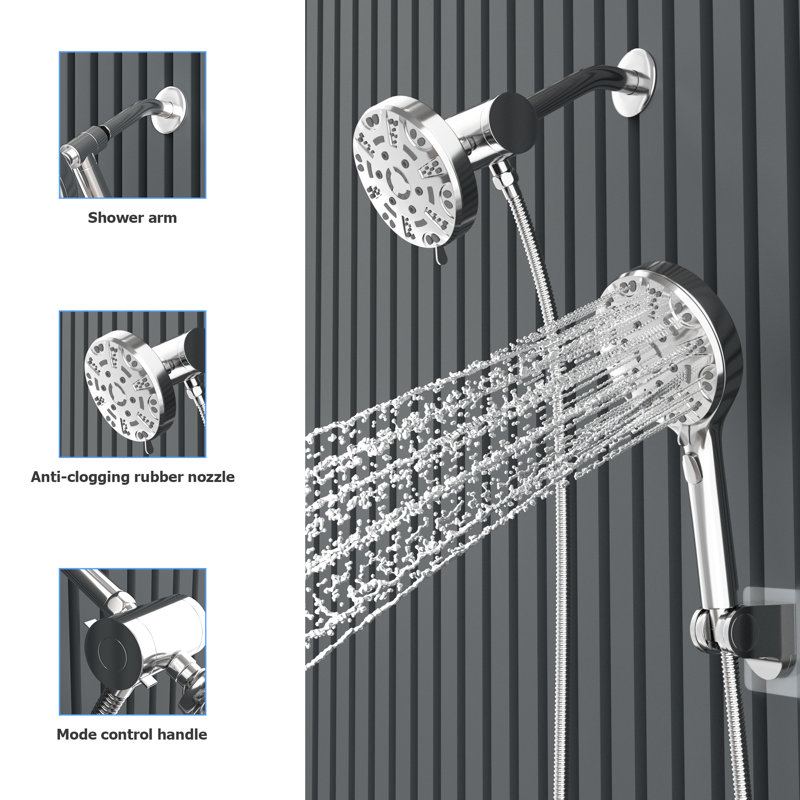 Shower Faucets & Systems Pressure-Balanced Complete Shower System with Rough in-Valve, Chrome