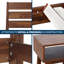 Ensemble de chambre à coucher 2 pièces Jomar - Structure de lit plateforme en bois massif et table de chevet assortie, style scandinave rustique-91715940-91715942