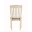 Ensemble de 2 chaises d'appoint en tissu brun clair et finition crème