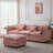L Shape Chenille Fabric Sectional Sofa with Ottoman-2026305964