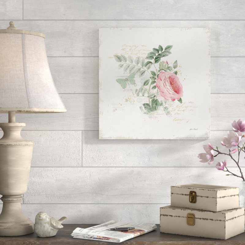 «French Romance II», reproduction de peinture à l'aquarelle, H 28 po x l 28 po x P 1,5 po, Toile tendue